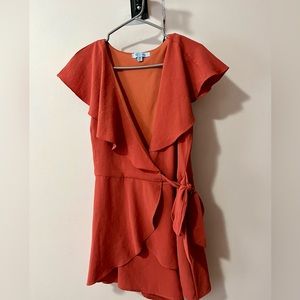 She + Sky Coral Romper